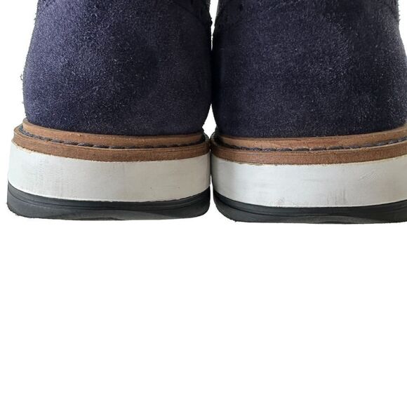 Clarks Chantry Men's Wing Tip Leather Lace Up Casual Comfort Blue Shoes, 7.5 - Picture 8 of 10